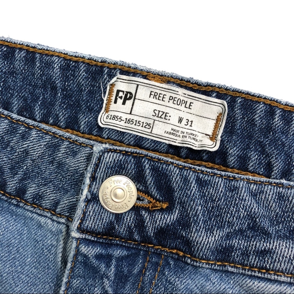 Free People Two Toned Distressed Jeans - Picture 7 of 8